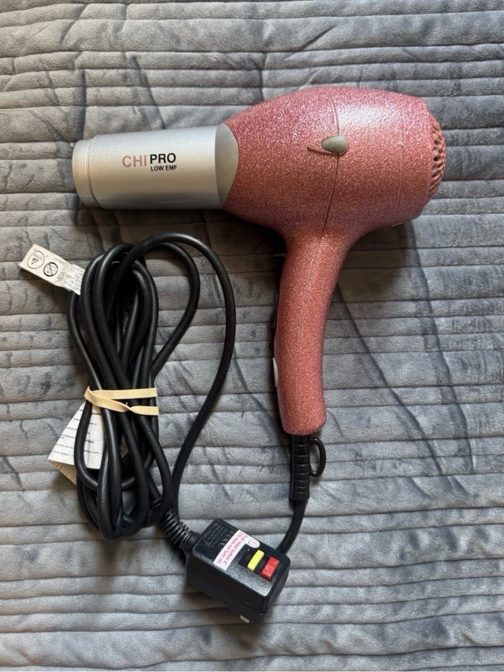 CHI Pro ~ Low EMF Hair Dryer ~ Pink Glitter Sparkle ~ Fully Tested And Working
